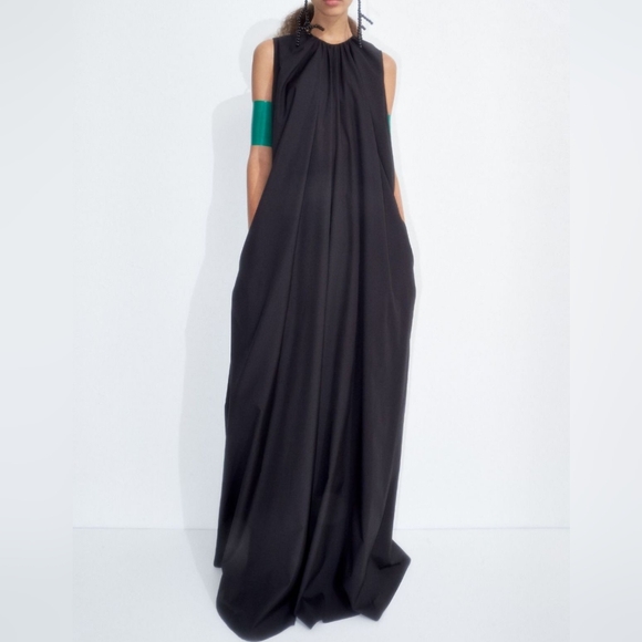 Christian Wijnants 🏷️NWT Wide Leg Sleeveless Black Cotton Poplin Jumpsuit 4 - Picture 3 of 13